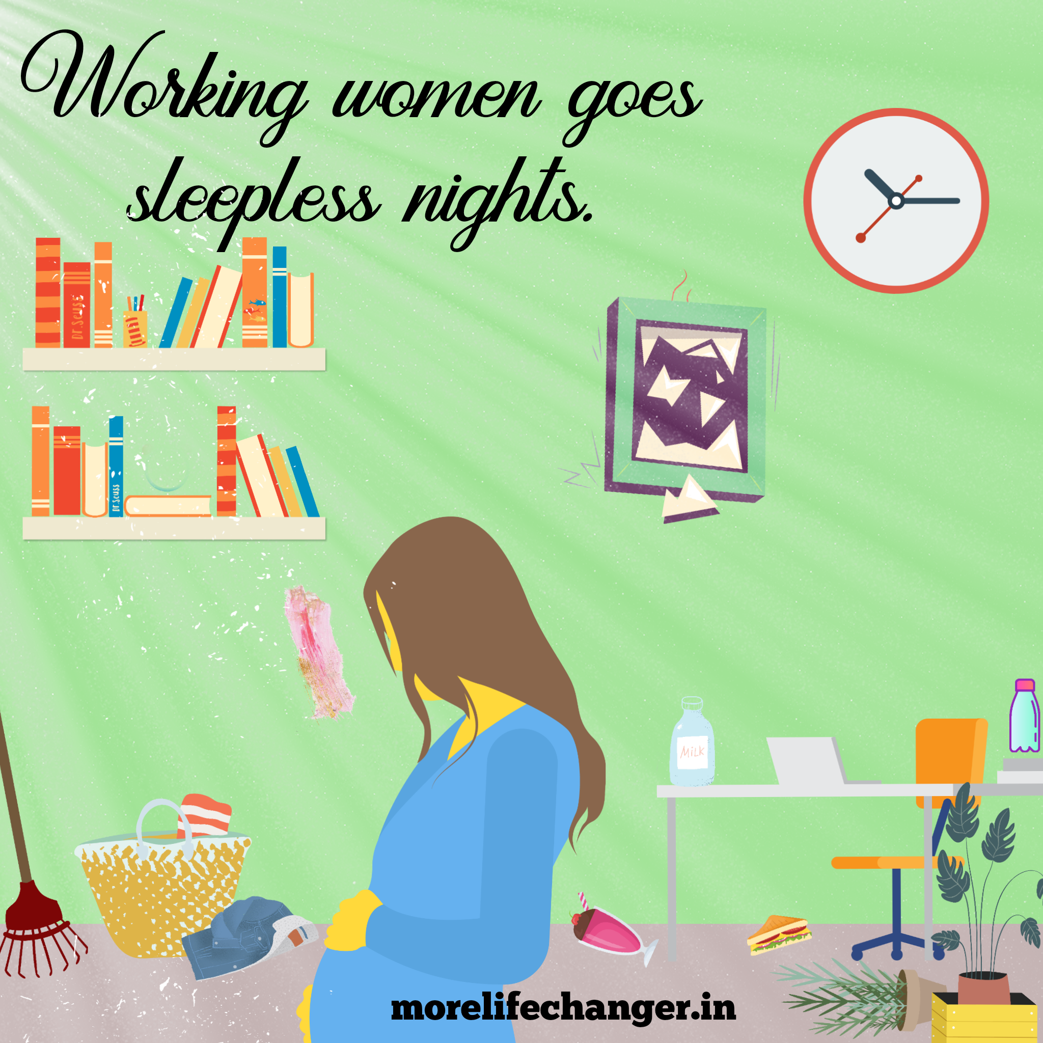 Working women goes sleepless night