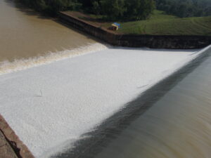 Kherkatta Dam overflow . Kapsi , Pakhanjore , Chhattisgarh.