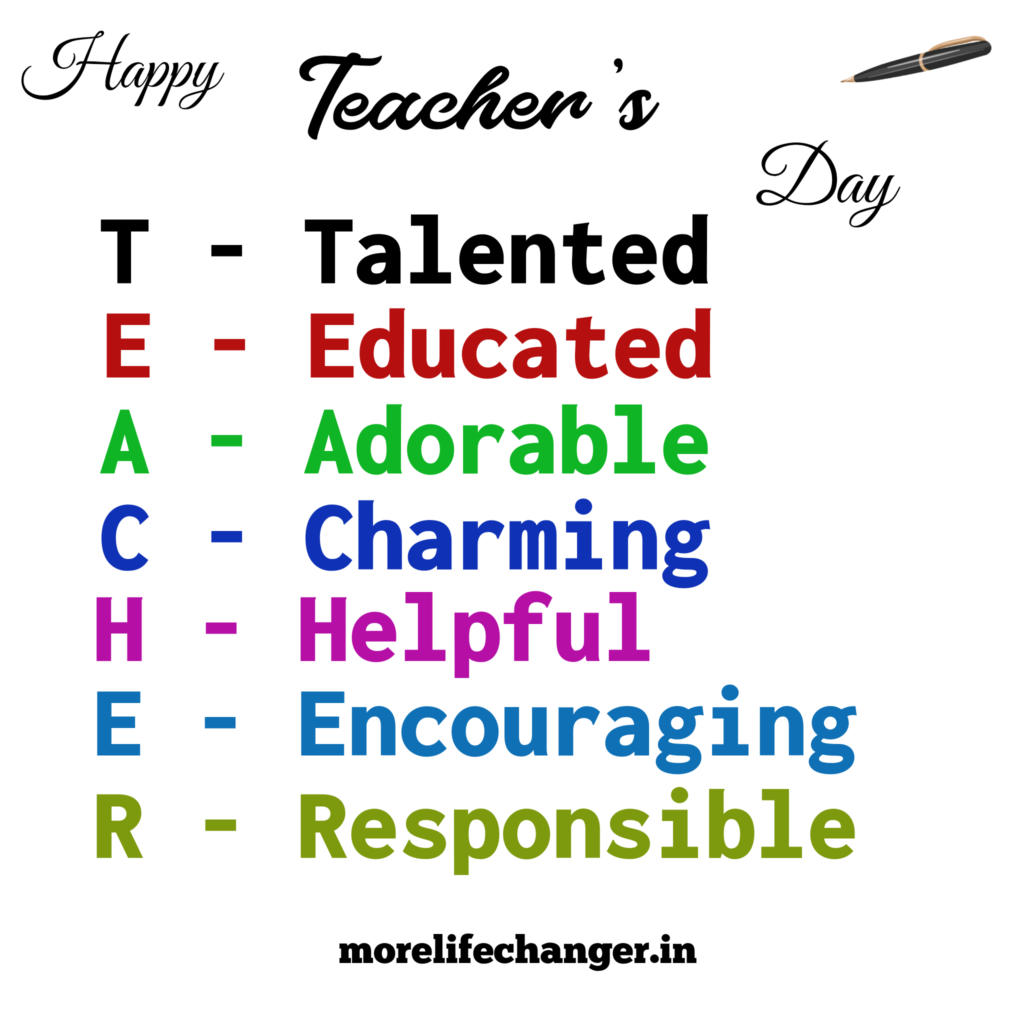 138 Timeless Quotes On Happy Teacher's Day - More Life Changer