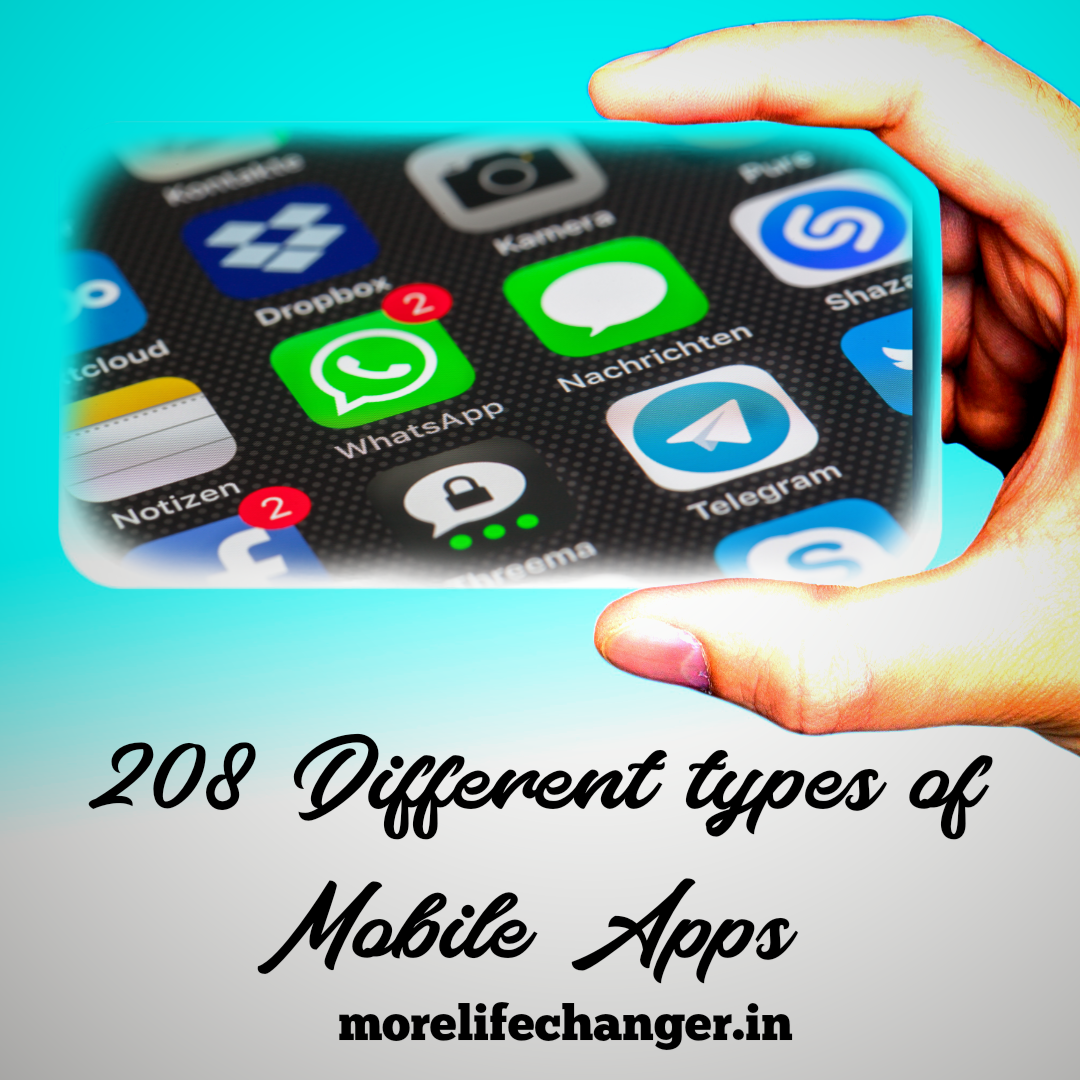 208 different types of Mobile Apps