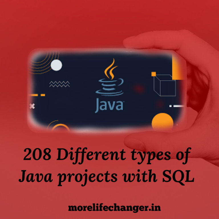 List of projects with Java with SQL database - More life changer