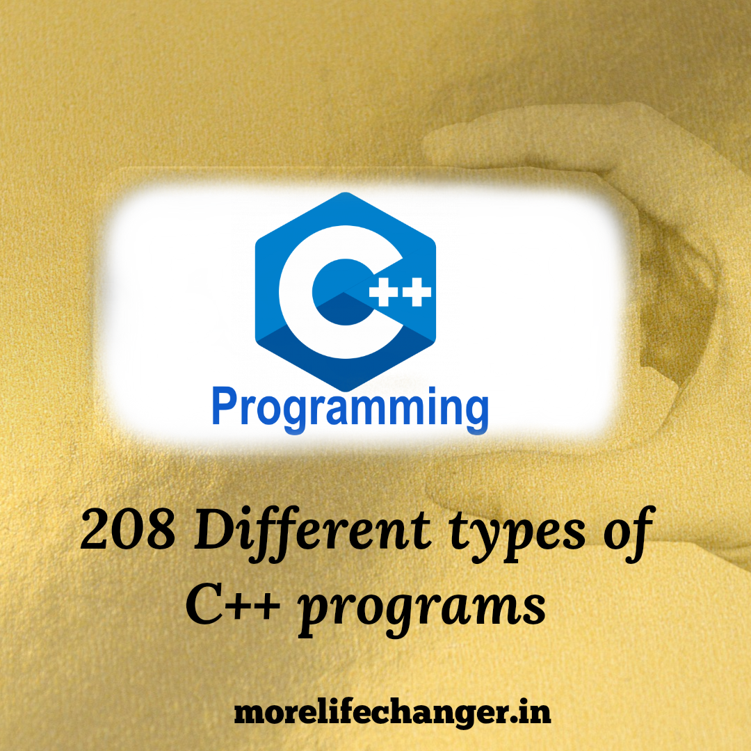 208 Different types of C++ programs